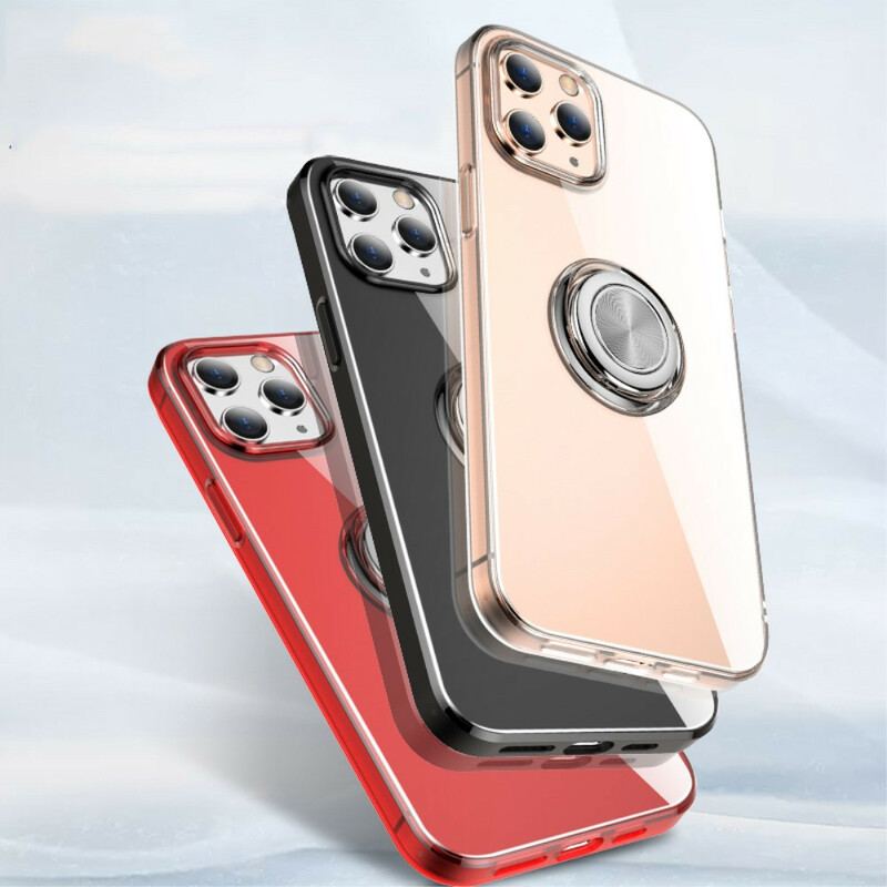 Capa Para iPhone 12 Pro Max Transparente Com Suporte De Anel