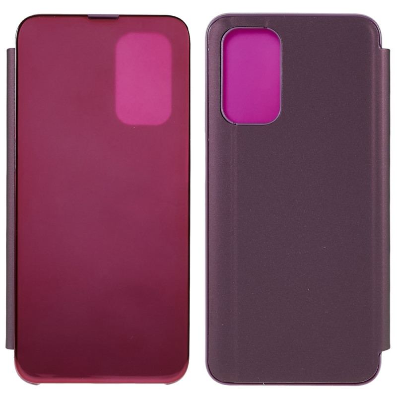 Capa De Celular Para Oppo A54 5G / A74 5G Efeito Espelho E Couro