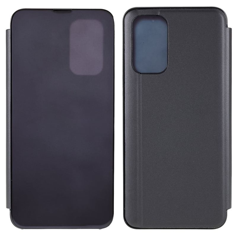 Capa De Celular Para Oppo A54 5G / A74 5G Efeito Espelho E Couro