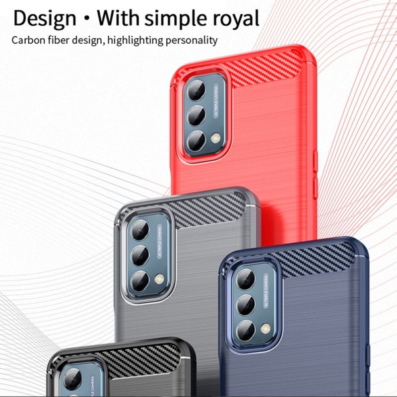 Capa De Celular Para Oppo A54 5G / A74 5G Fibra De Carbono Escovada Mofi