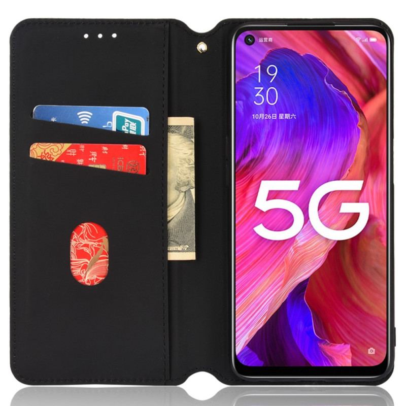 Capa De Celular Para Oppo A54 5G / A74 5G Flip Textura 3d