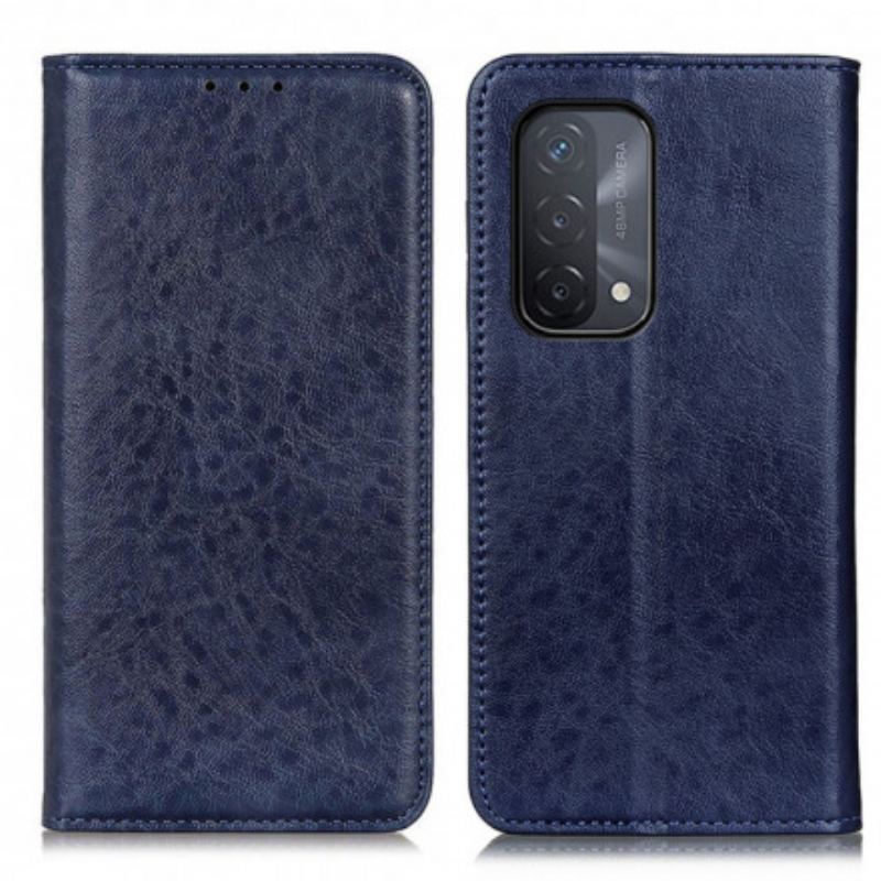 Capa De Celular Para Oppo A54 5G / A74 5G Flip Textura De Couro Dividido