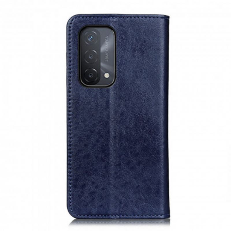 Capa De Celular Para Oppo A54 5G / A74 5G Flip Textura De Couro Dividido