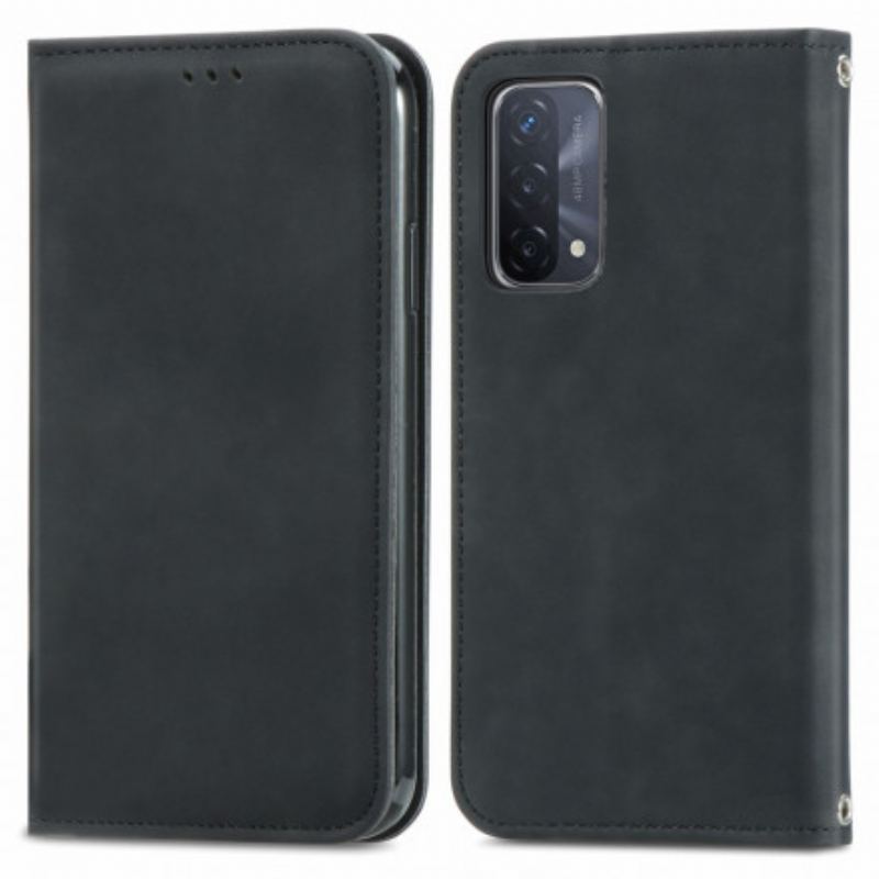 Capa De Celular Para Oppo A54 5G / A74 5G Flip Toque De Pele