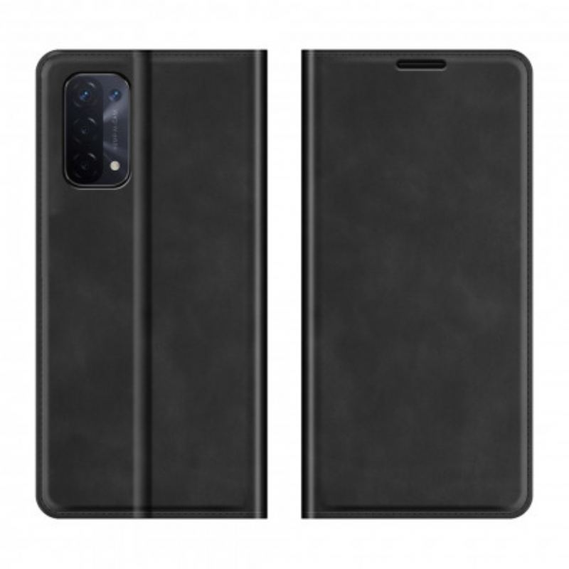 Capa De Celular Para Oppo A54 5G / A74 5G Flip Toque De Pele