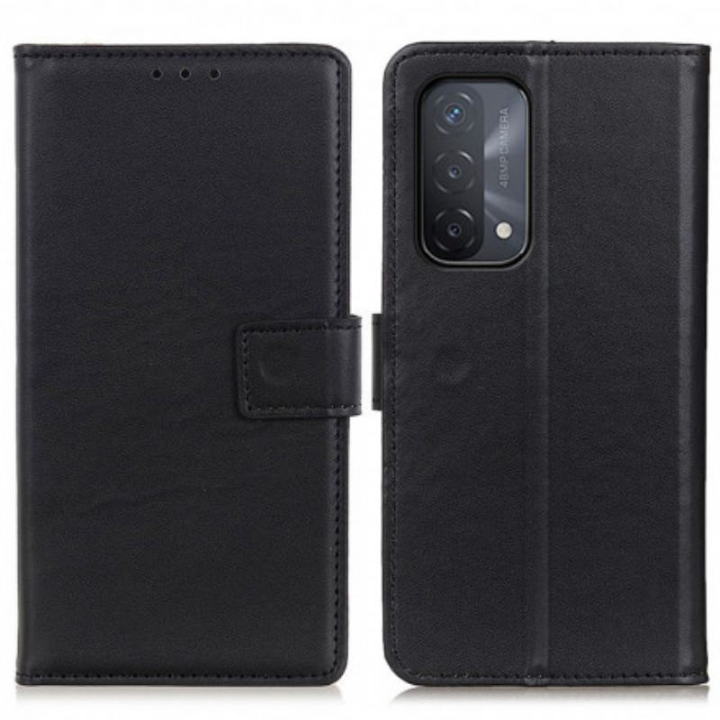 Capa De Couro Para Oppo A54 5G / A74 5G Couro Sintético Liso