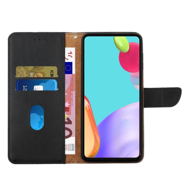 Capa Em Pele Para Oppo A54 5G / A74 5G Couro Napa Genuíno