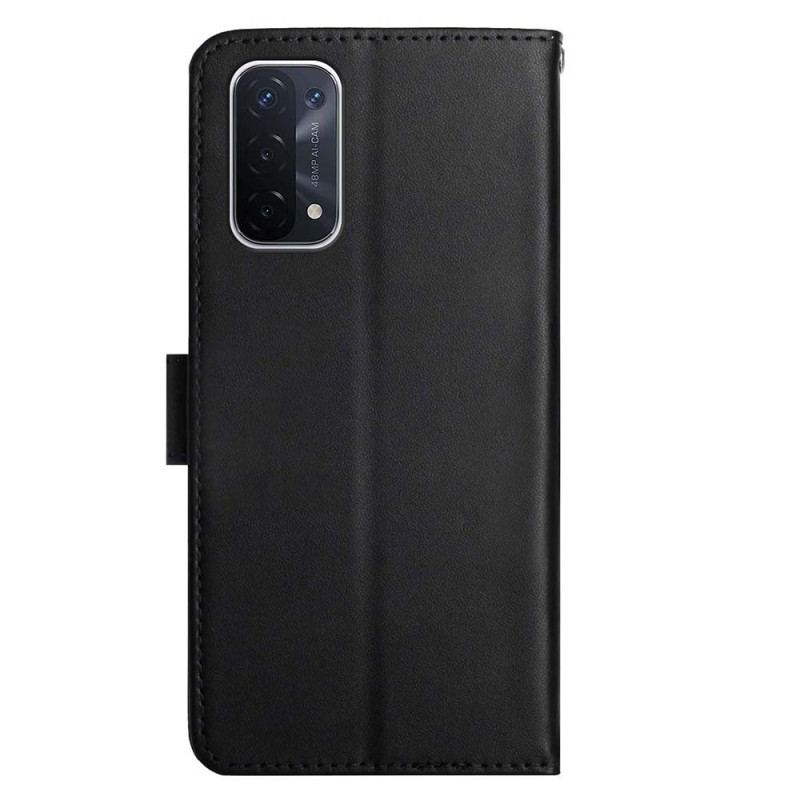 Capa Em Pele Para Oppo A54 5G / A74 5G Couro Napa Genuíno