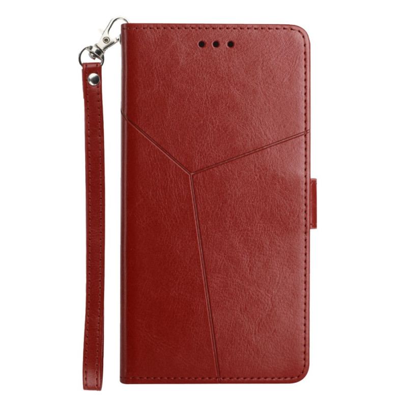 Capa Flip Para Oppo A54 5G / A74 5G De Cordão Design Y Strappy