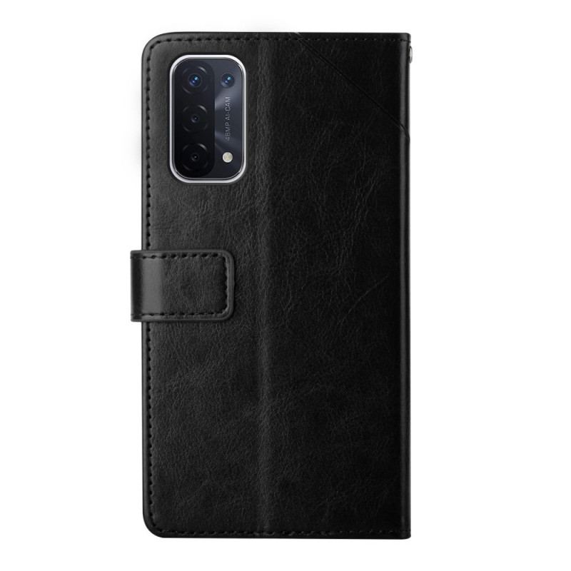 Capa Flip Para Oppo A54 5G / A74 5G De Cordão Design Y Strappy