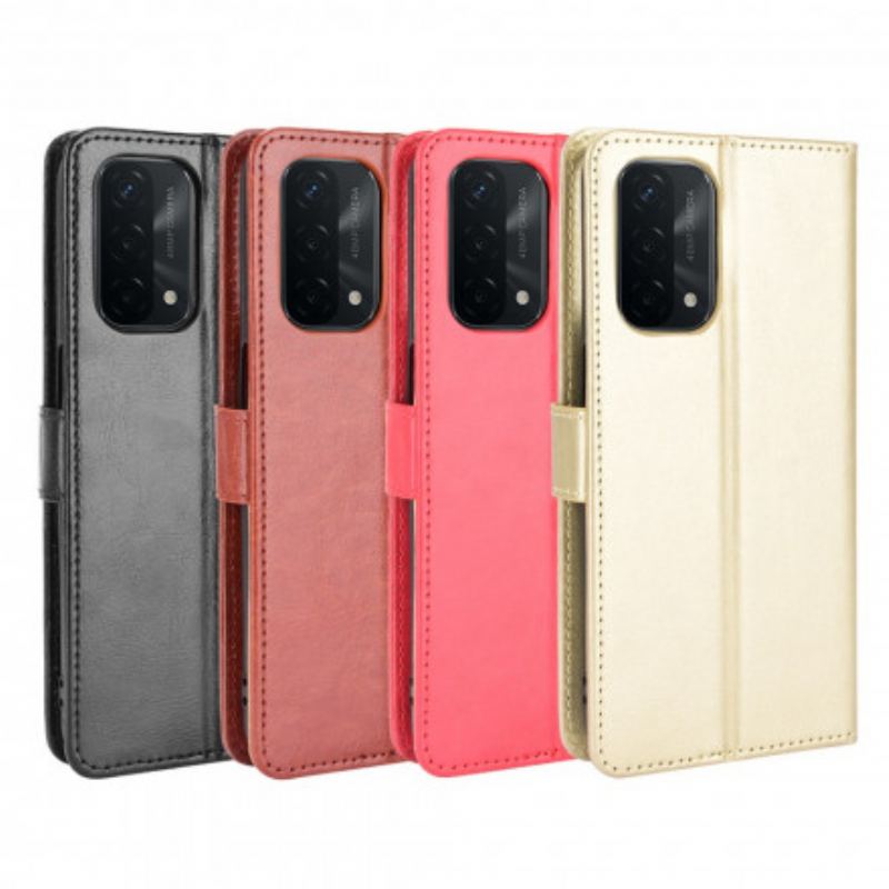 Capa Flip Para Oppo A54 5G / A74 5G Couro Falso Chamativo