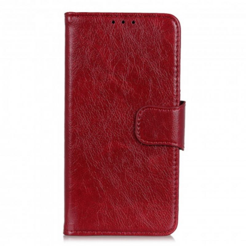 Capa Flip Para Oppo A54 5G / A74 5G Couro Napa Rachado