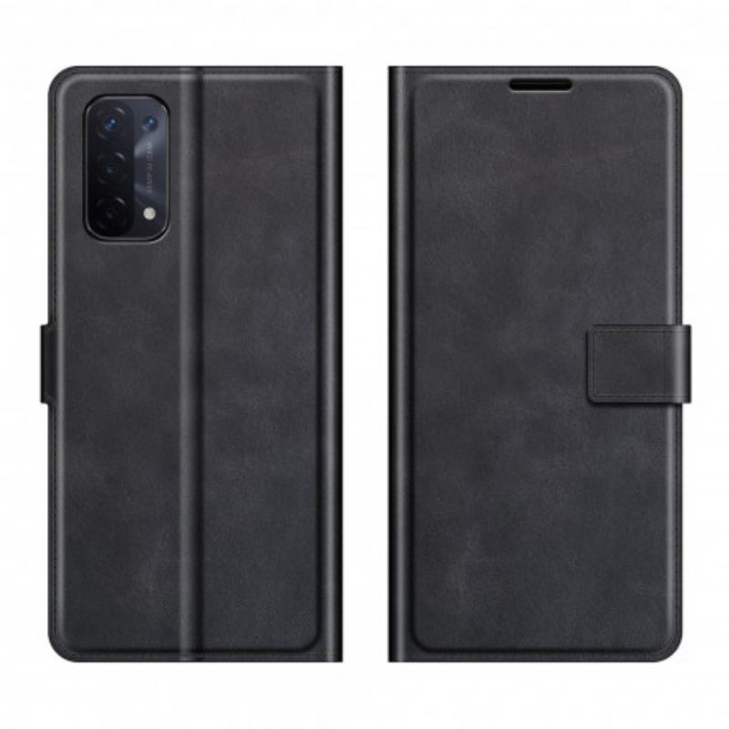 Capa Flip Para Oppo A54 5G / A74 5G Estilo Retrô Clássico Em Couro