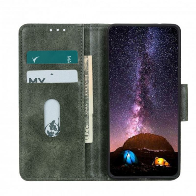 Capa Flip Para Oppo A54 5G / A74 5G Fecho Reversível Efeito Couro