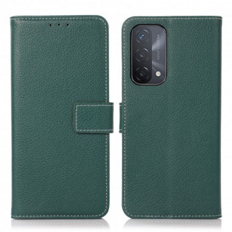 Capa Flip Para Oppo A54 5G / A74 5G Textura Lichia