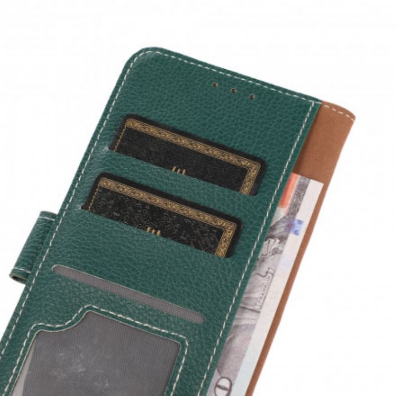 Capa Flip Para Oppo A54 5G / A74 5G Textura Lichia