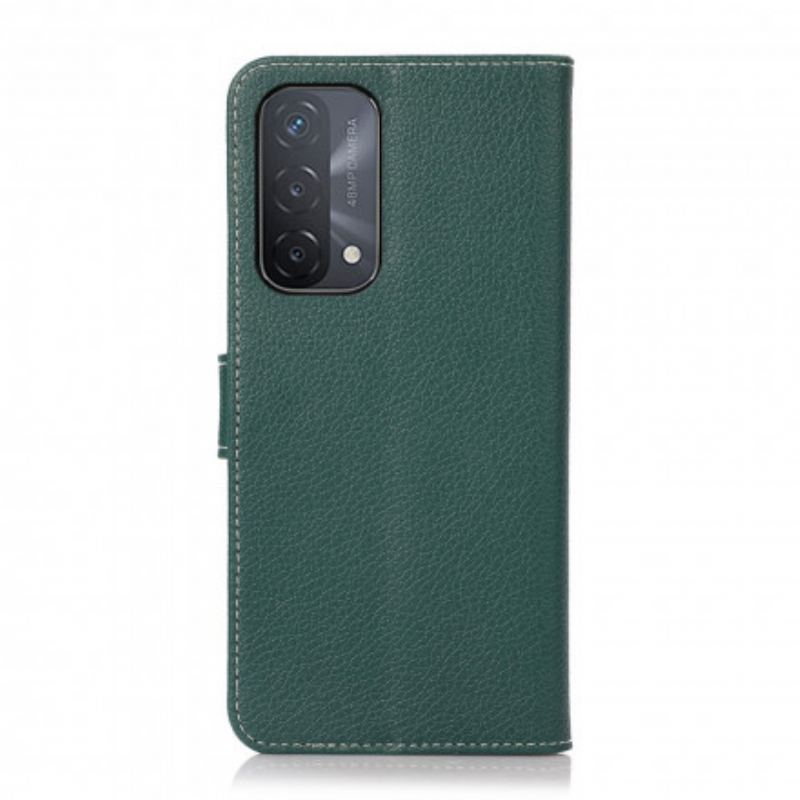 Capa Flip Para Oppo A54 5G / A74 5G Textura Lichia