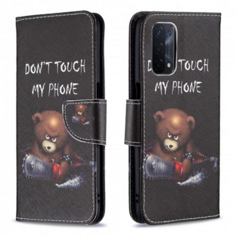 Capa Flip Para Oppo A54 5G / A74 5G Urso Perigoso