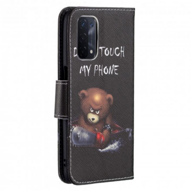 Capa Flip Para Oppo A54 5G / A74 5G Urso Perigoso