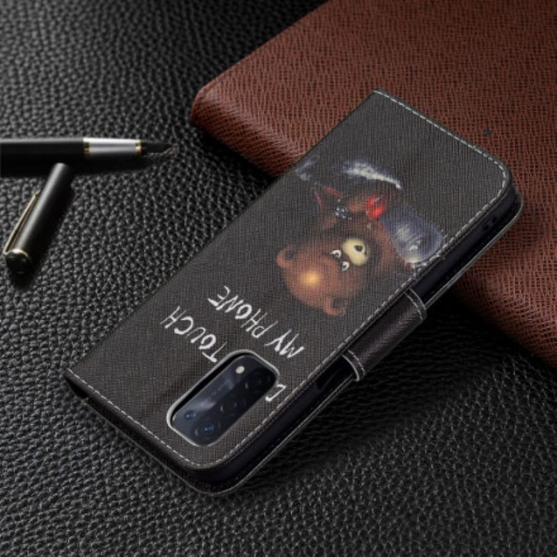 Capa Flip Para Oppo A54 5G / A74 5G Urso Perigoso