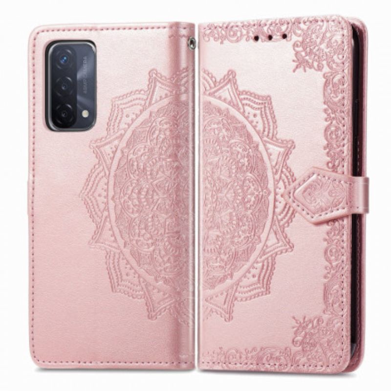 Capa Folio Para Oppo A54 5G / A74 5G Mandala Idade Média