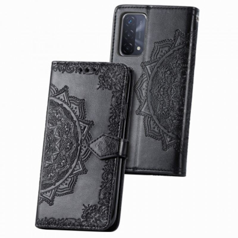 Capa Folio Para Oppo A54 5G / A74 5G Mandala Idade Média