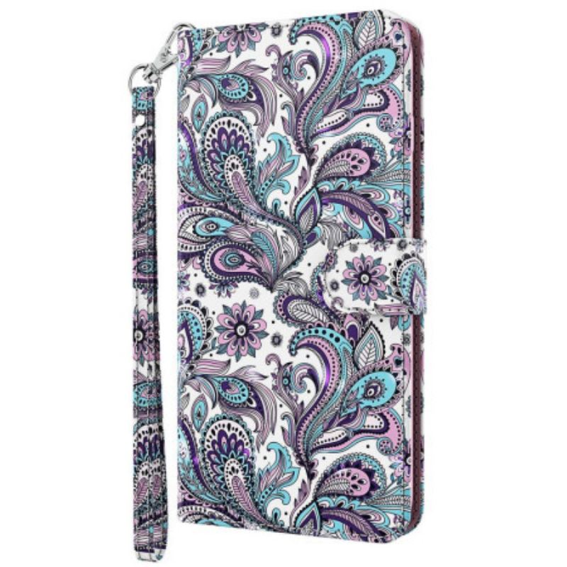 Capa Folio Para Oppo A54 5G / A74 5G Paisley