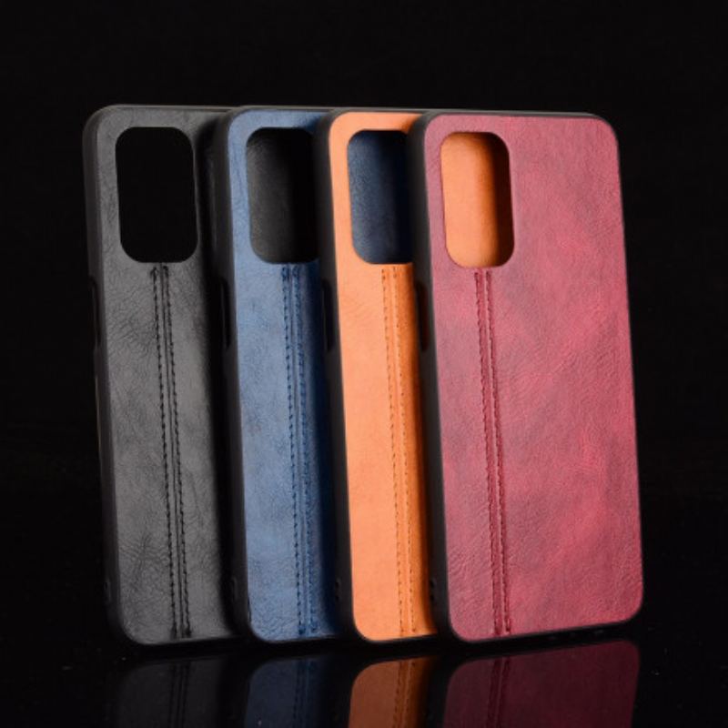 Capa Para Oppo A54 5G / A74 5G Efeito Couro Couture