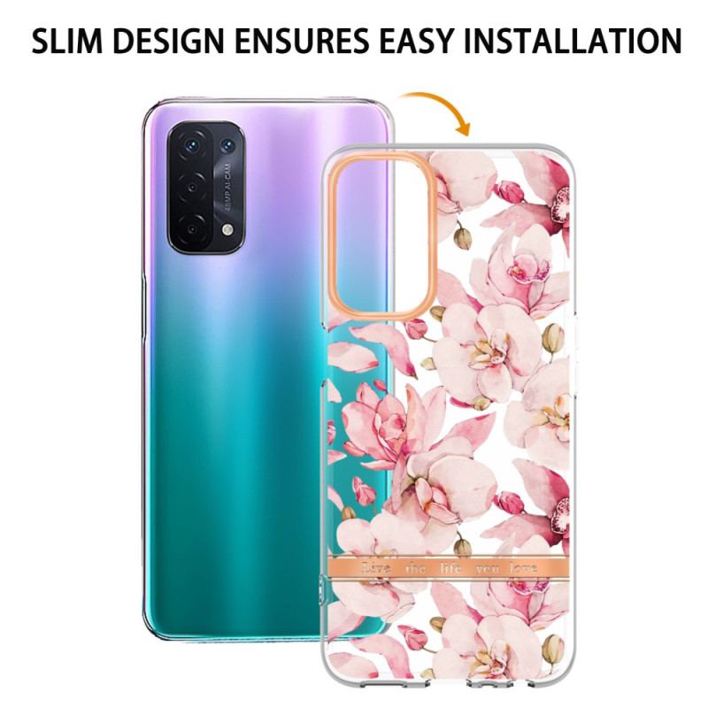 Capa Para Oppo A54 5G / A74 5G Floral Sem Costura