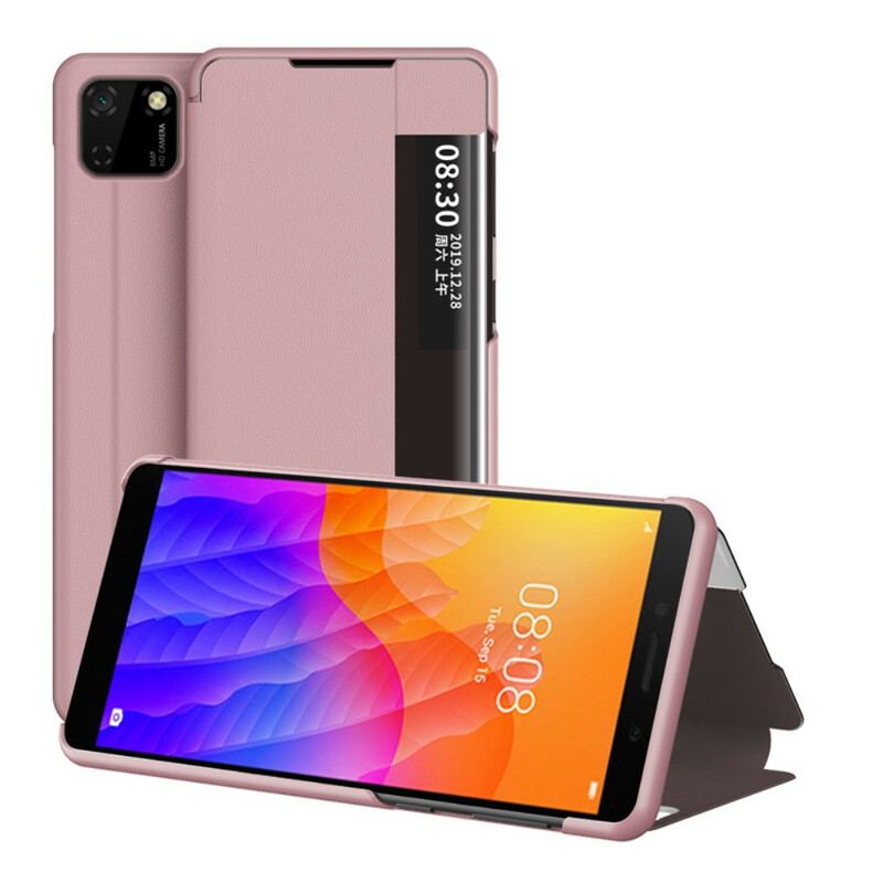 Capa De Celular Para Huawei Y5p Couro Sintético Texturizado