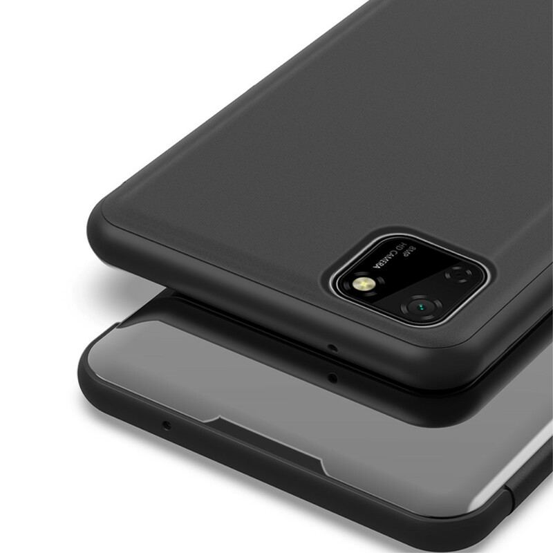 Capa De Celular Para Huawei Y5p Espelho E Couro Sintético