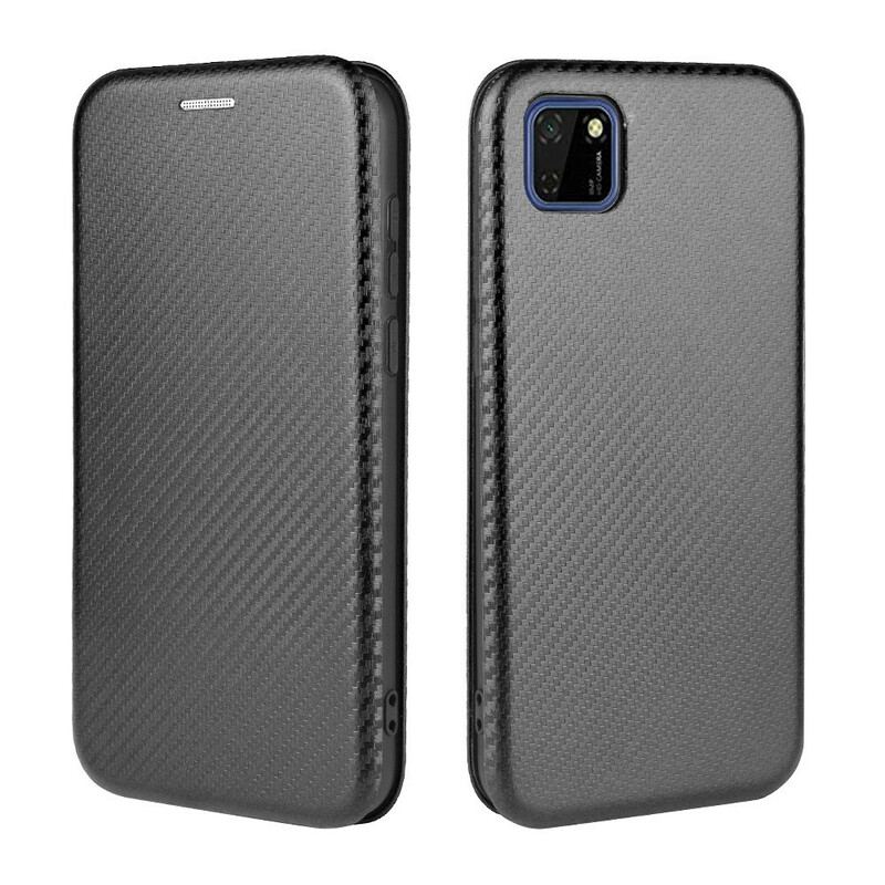 Capa De Celular Para Huawei Y5p Flip Fibra De Carbono