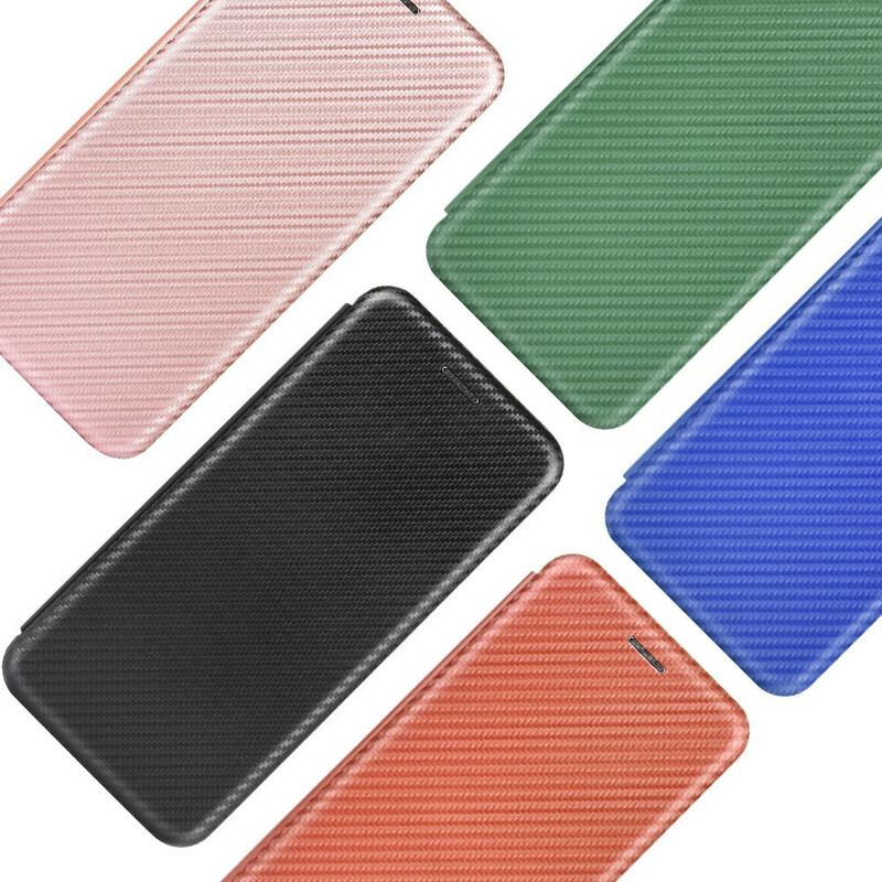 Capa De Celular Para Huawei Y5p Flip Fibra De Carbono