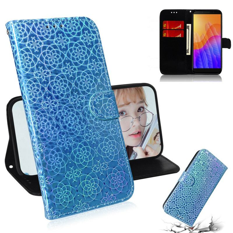 Capa De Couro Para Huawei Y5p Cor Pura