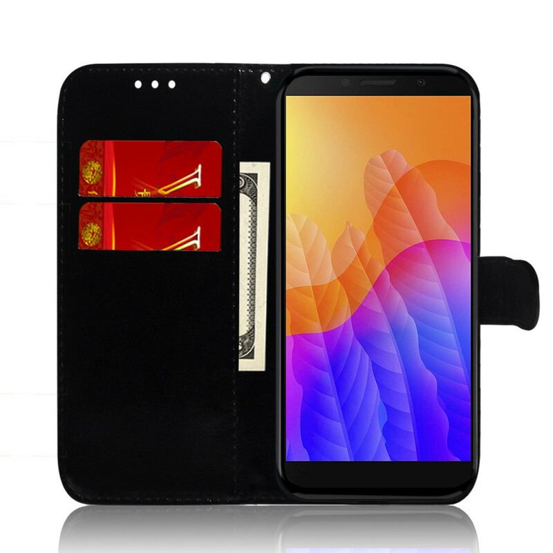 Capa De Couro Para Huawei Y5p Cor Pura