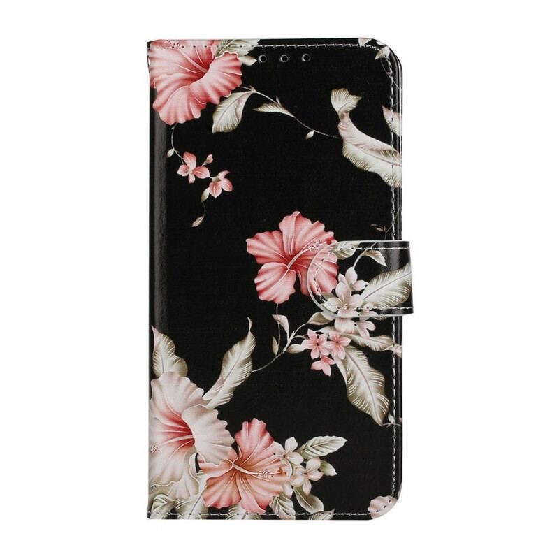 Capa De Couro Para Huawei Y5p Miríade De Flores