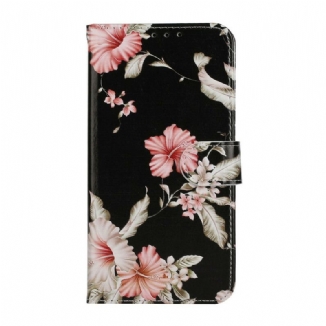 Capa De Couro Para Huawei Y5p Miríade De Flores