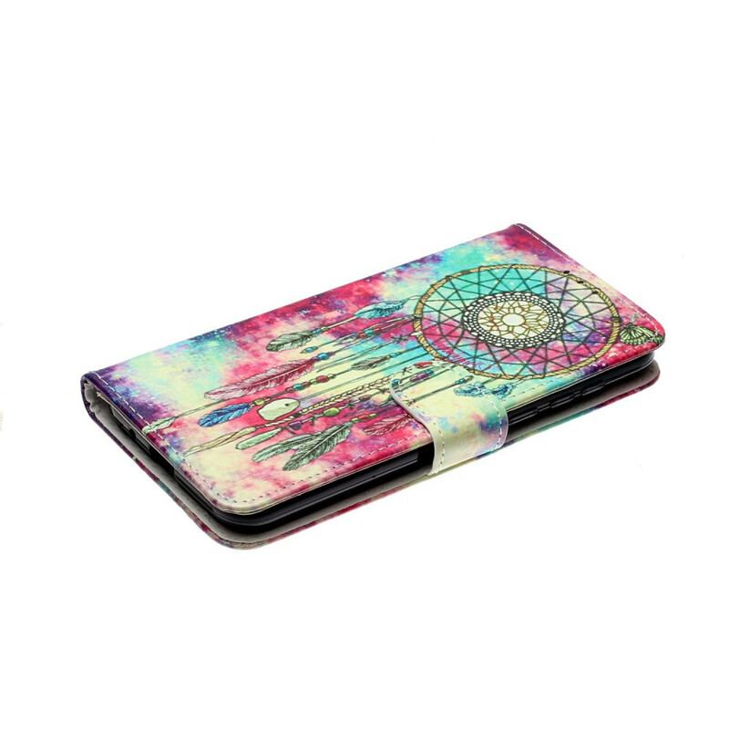 Capa Em Pele Para Huawei Y5p Mandala Encantada