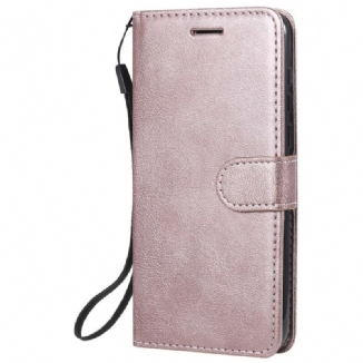 Capa Flip Para Huawei Y5p De Cordão Efeito De Couro Com Tiras