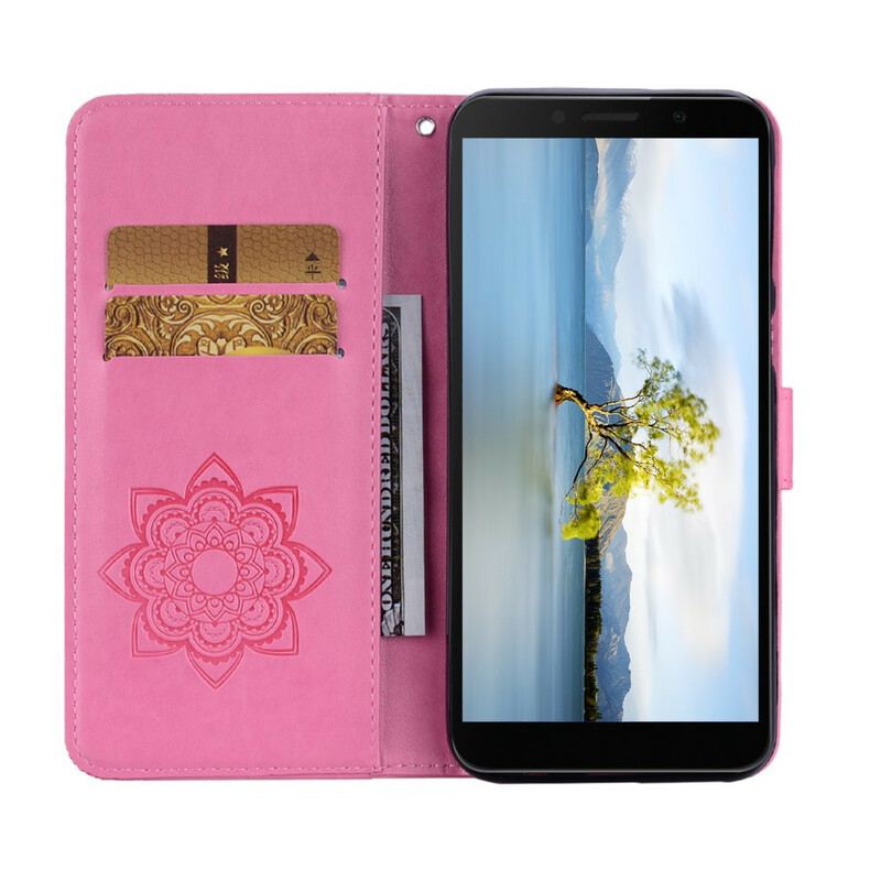 Capa Flip Para Huawei Y5p Coruja Mandala E Charme