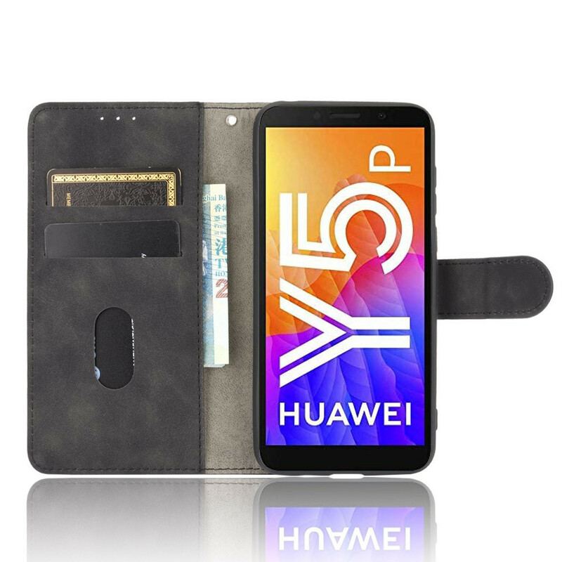 Capa Folio Para Huawei Y5p Efeito Couro Estilo Empresarial