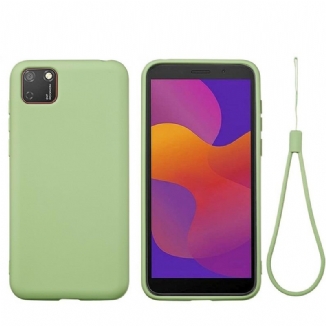 Capa Para Huawei Y5p Silicone Líquido Com Cordão