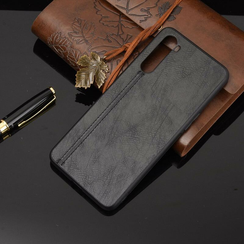 Capa De Celular Para OnePlus Nord Costura De Couro Estilo