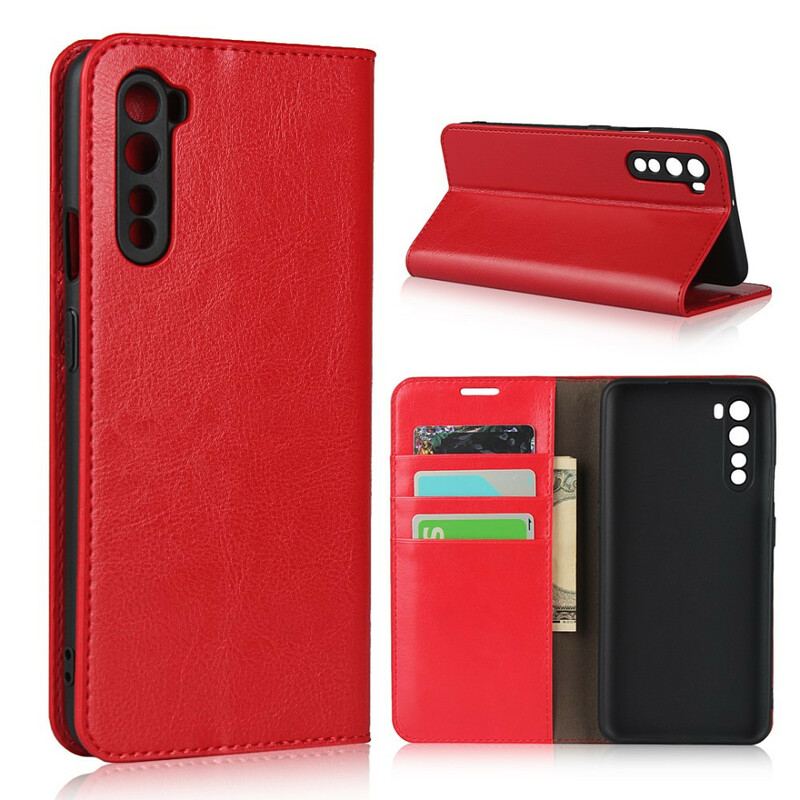 Capa De Celular Para OnePlus Nord Flip Couro Legitimo