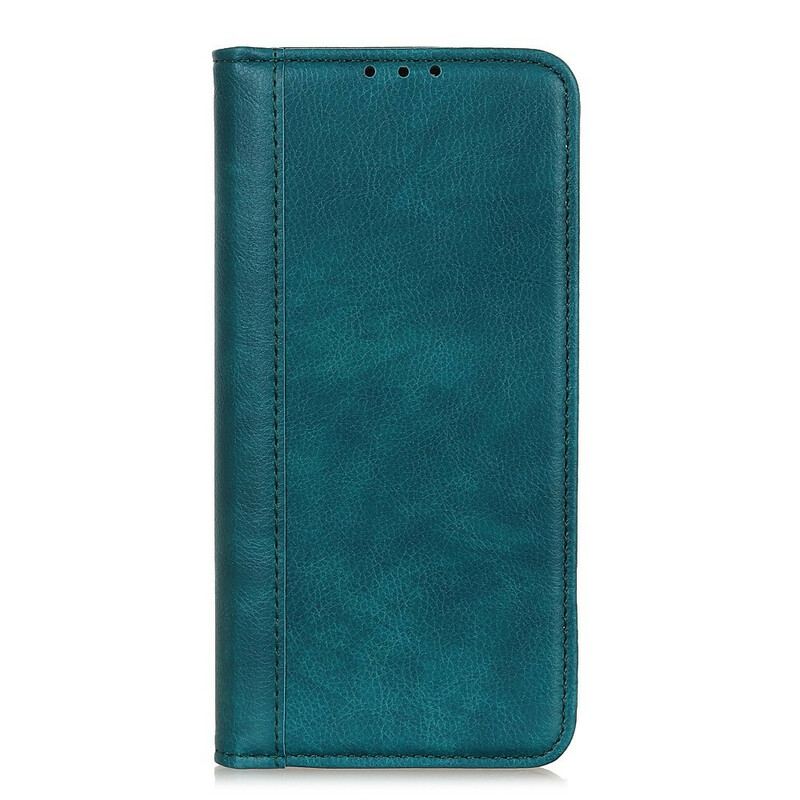 Capa De Celular Para OnePlus Nord Flip Couro Rachado De Lichia