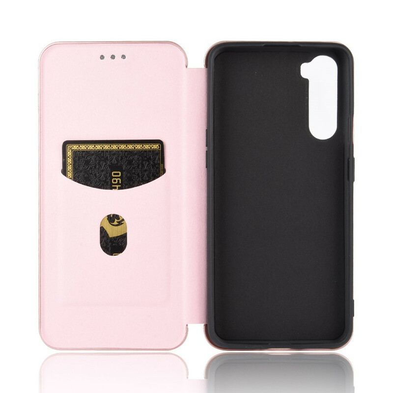 Capa De Celular Para OnePlus Nord Flip Silicone De Carbono Colorido