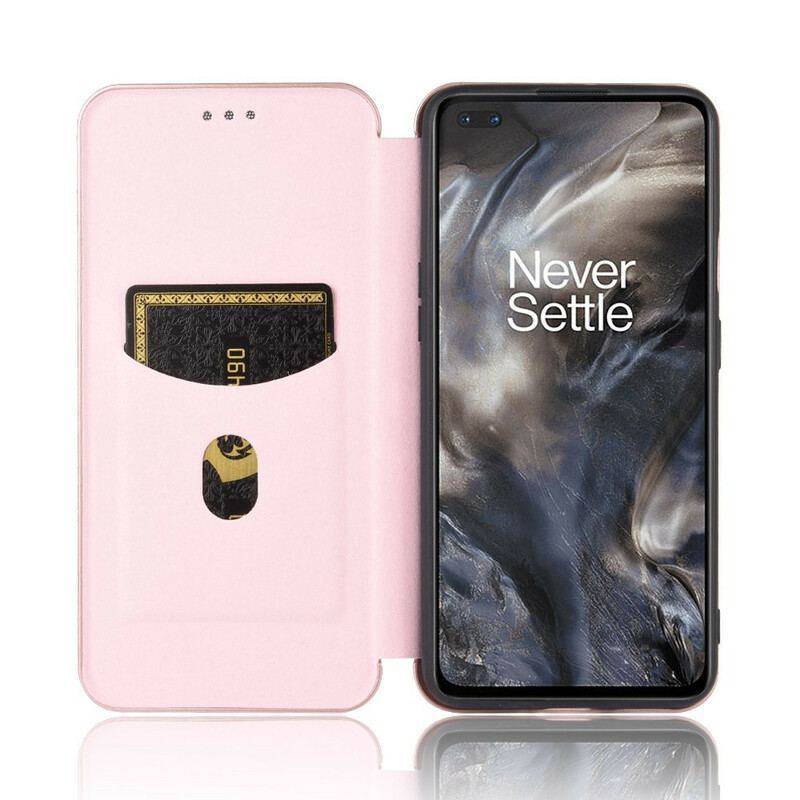 Capa De Celular Para OnePlus Nord Flip Silicone De Carbono Colorido