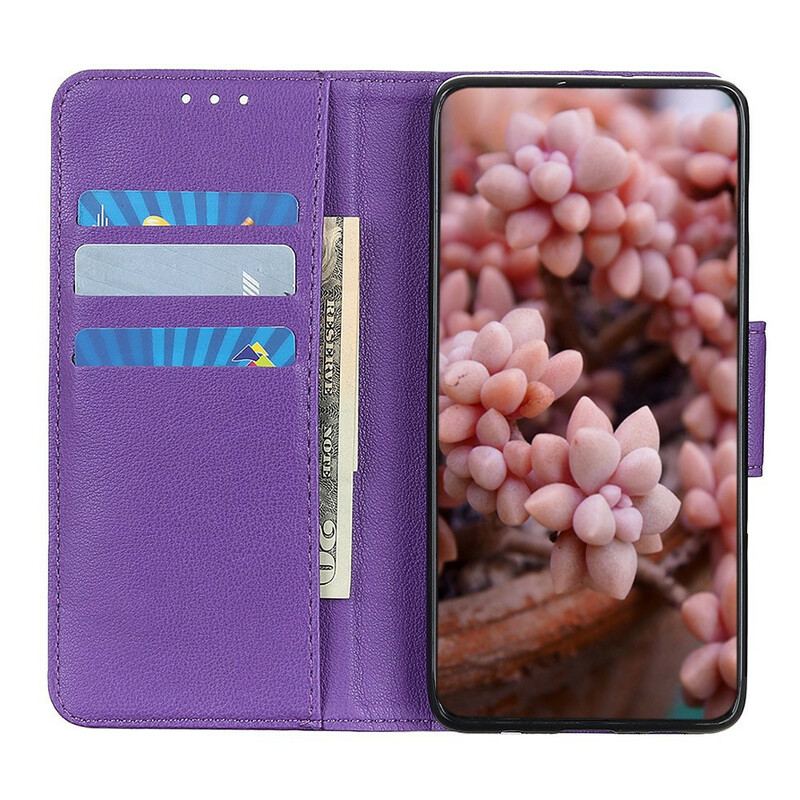 Capa De Couro Para OnePlus Nord Estilo Couro Lichia