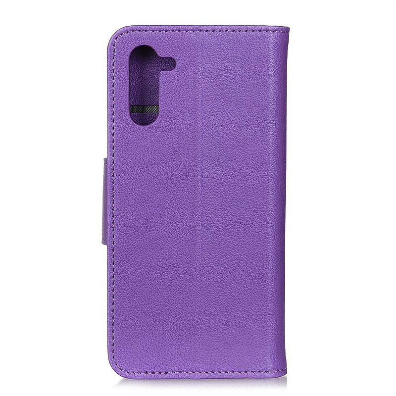 Capa De Couro Para OnePlus Nord Estilo Couro Lichia