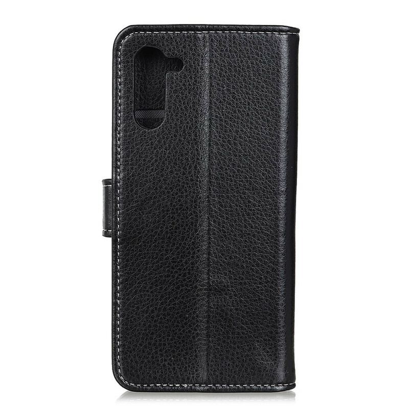 Capa Flip Para OnePlus Nord Costuras Expostas De Lichia